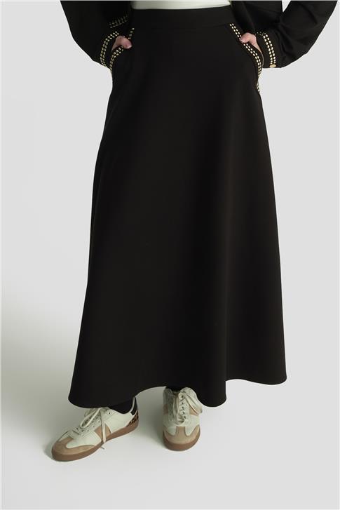 Armine Trok Ceketli Örme Takım 25KD4036 Siyah