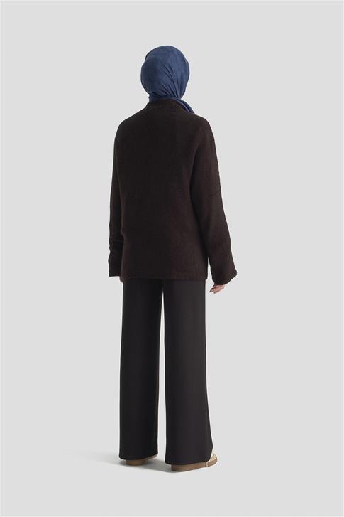 Armine Beli Lastikli Palazzo Pantolon 25KD4039 Siyah