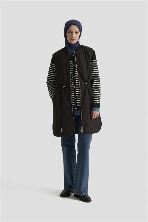 Armine Kapitone Yelek 25K4807 Siyah