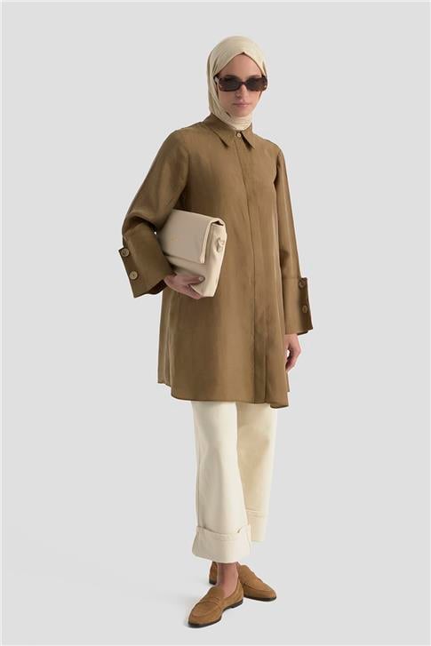 Armine Tunik 25K4954 Yağ Yeşili