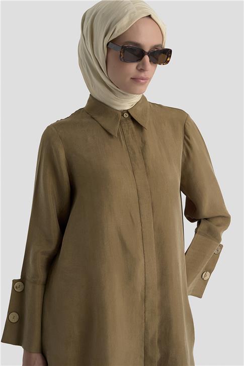 Armine Tunik 25K4954 Yağ Yeşili