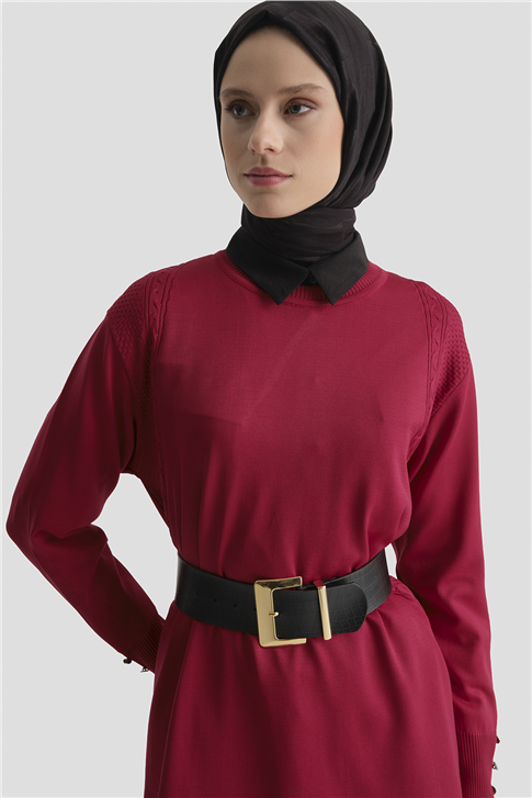Armine Triko Tunik 25KD5005 Kırmızı