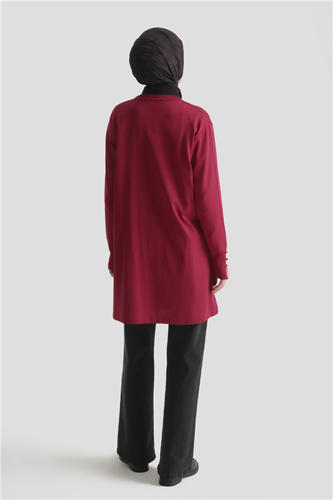 Armine Triko Tunik 25KD5005 Kırmızı