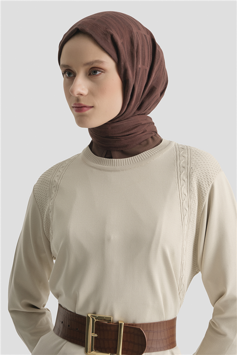 Armine Triko Tunik 25KD5005 Taş