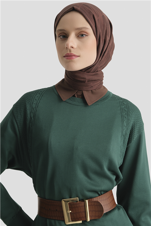 Armine Triko Tunik 25KD5005 Zümrüt