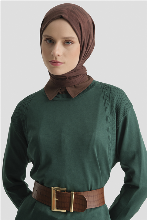 Armine Triko Tunik 25KD5005 Zümrüt