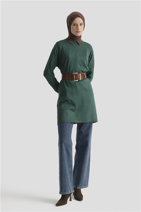 Armine Triko Tunik 25KD5005 Zümrüt