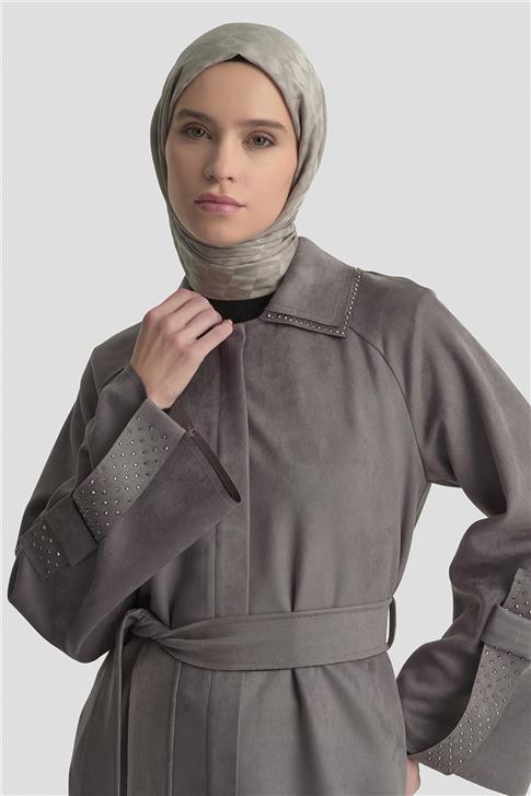 Armine Yapıştırma Detaylı Giy Çık 25K5015 Gri