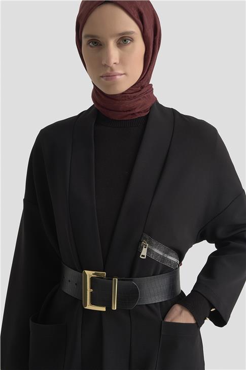 Armine Hırka 25KT509 Siyah