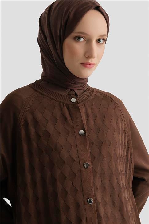 Armine Triko Hırka 25KD5093 Kahve