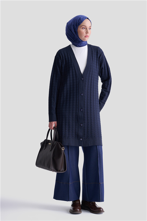 Triko Hırka 25KD5094 Lacivert