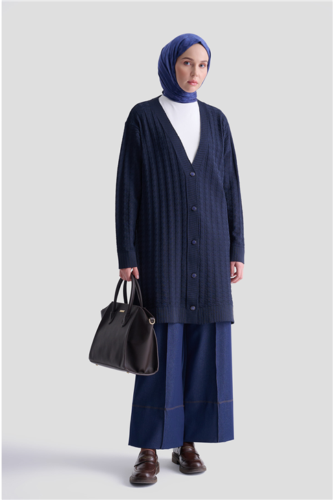 Triko Hırka 25KD5094 Lacivert