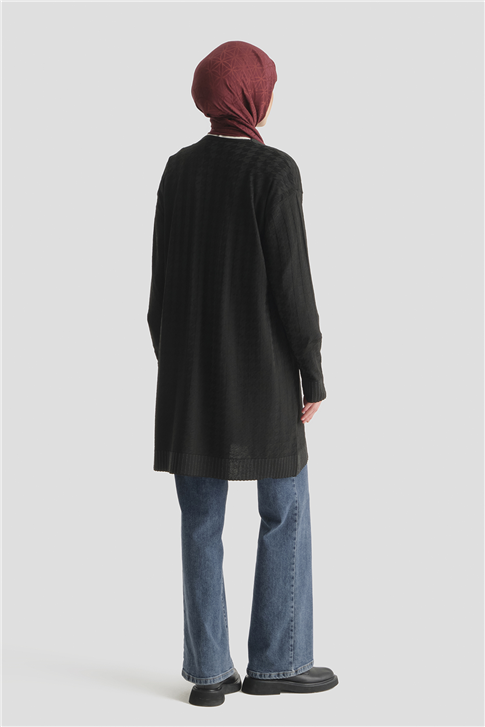 Triko Ceket 25KD5094 Siyah