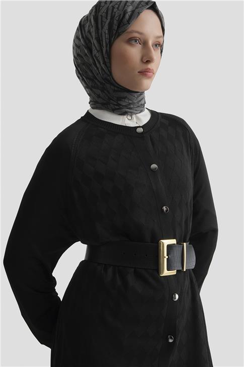 Triko Ceket 25KD5096 Siyah