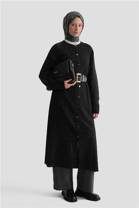 Triko Ceket 25KD5096 Siyah