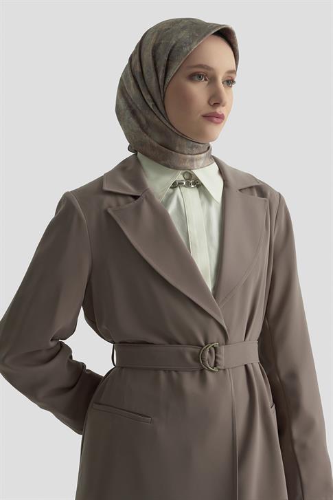 Armine Kemerli Ceket 25K5103 Vizon