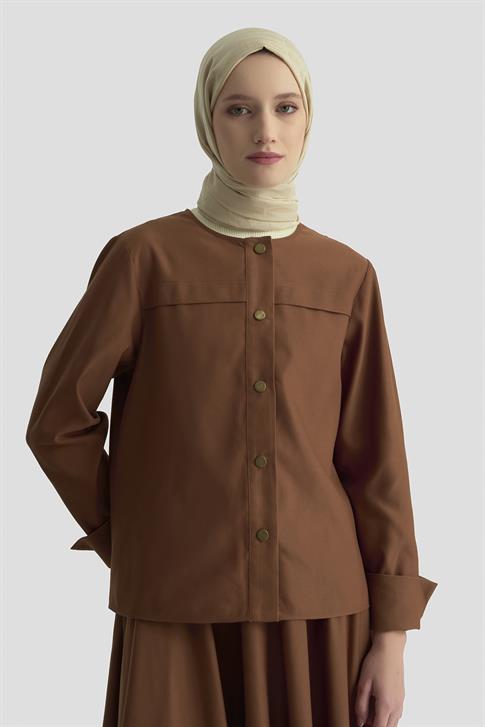 Armine Ceket 25K5124 Kahverengi