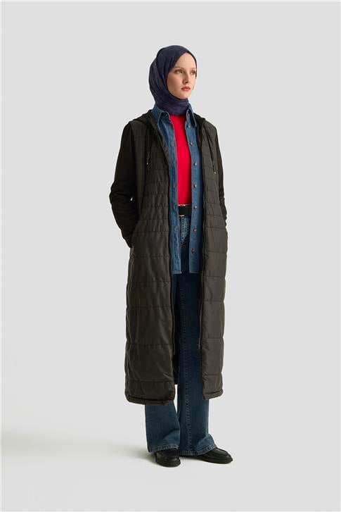 Armine Kapitone Giyçık 25KT543 Siyah