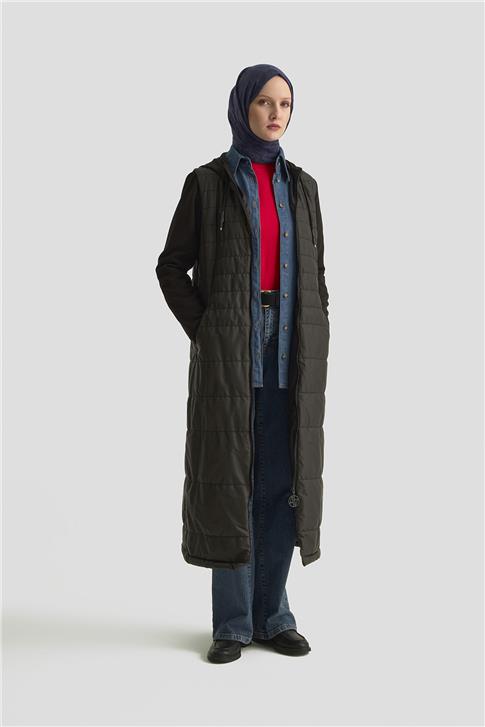 Armine Kapitone Giyçık 25KT543 Siyah