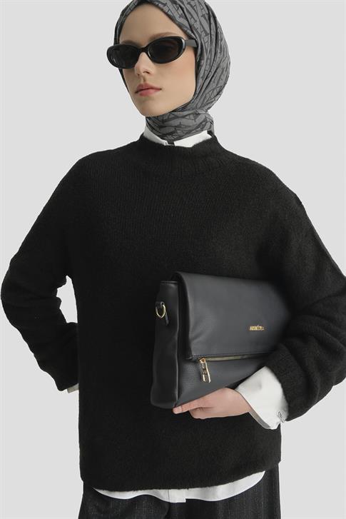 Armine Düz Triko 25KD6001 Siyah