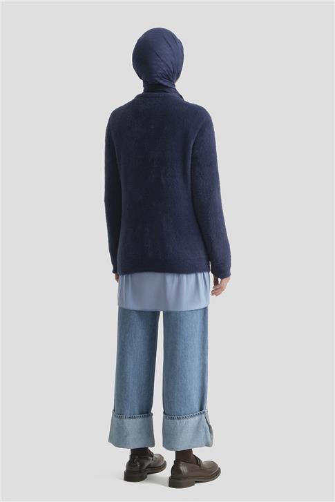 Armine Dokulu Basic Kazak 25KD6025 Lacivert