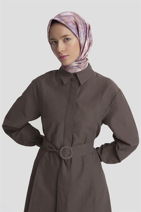 Armine Pileli Pantolonlu Takım 25K6101 Kakao