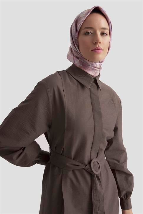 Armine Pileli Pantolonlu Takım 25K6101 Kakao