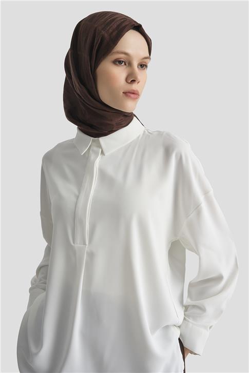 Armine Gömlek 25KD7001 Ekru