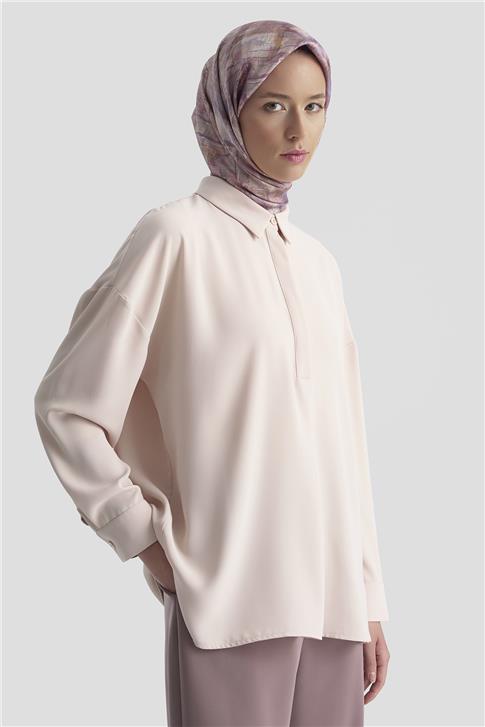 Armine Gömlek 25KD7001 Kum