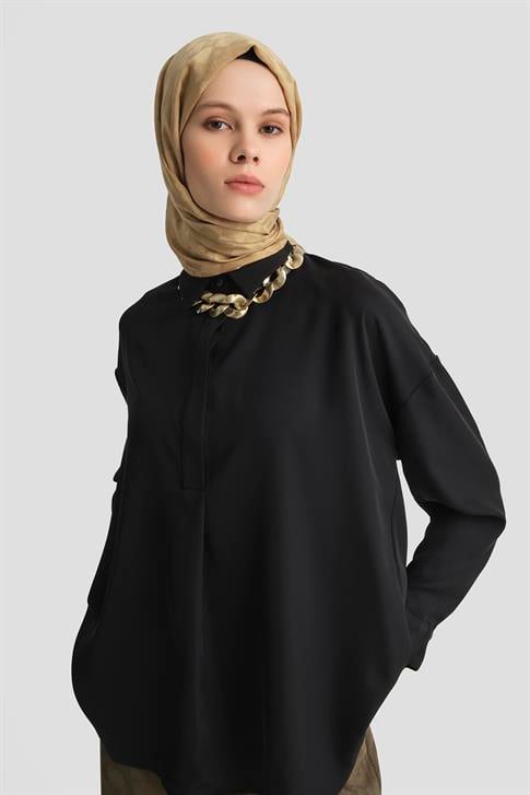 Armine Gömlek 25KD7001 Siyah