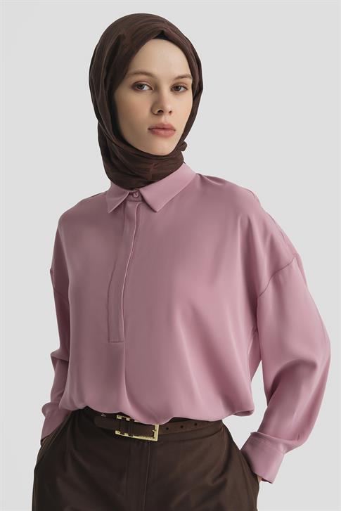 Armine Gömlek 25KD7001 Gül kurusu