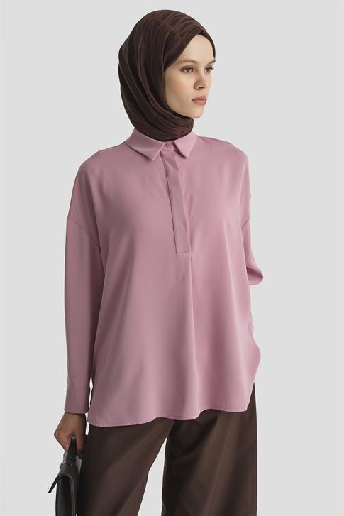 Armine Gömlek 25KD7001 Gül kurusu