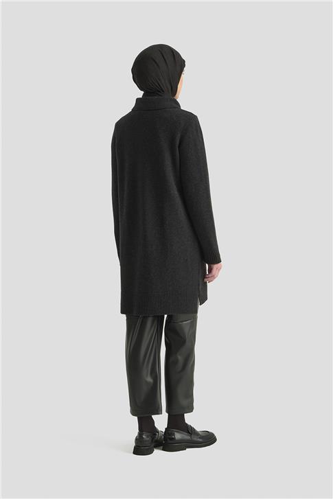 Armine Polo Yaka Triko Tunik 25KD7003 Antrasit