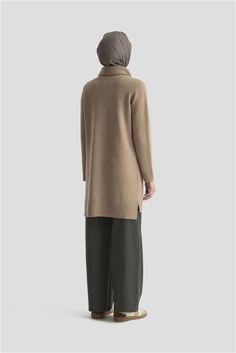 Armine Polo Yaka Triko Tunik 25KD7003 Camel