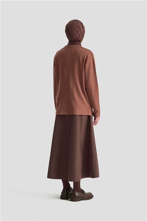 Armine Desenli Kazak 25KD7010 Gül kurusu