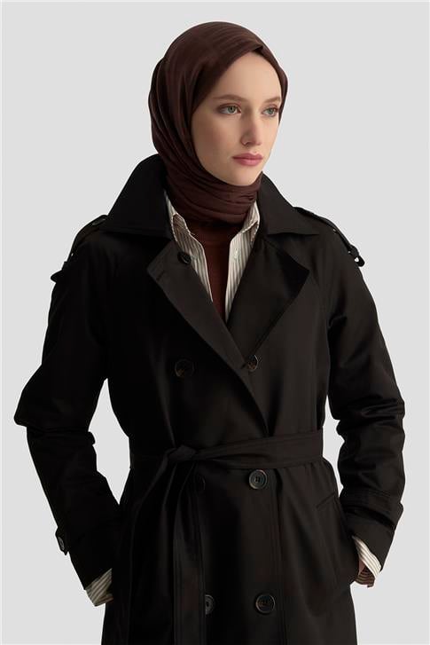 Armine Trençkot 25KT713 Siyah