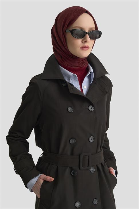 Armine Trençkot 25KT715 Siyah