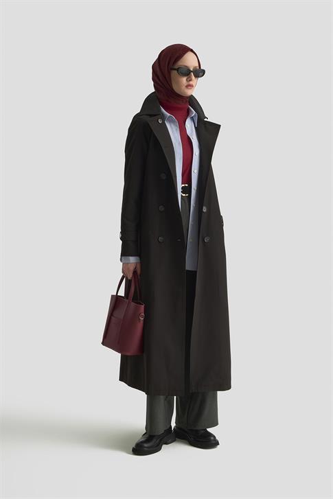 Armine Trençkot 25KT715 Siyah