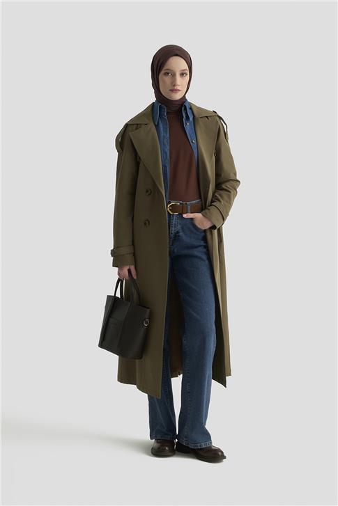 Armine Trençkot 25KT720 Haki