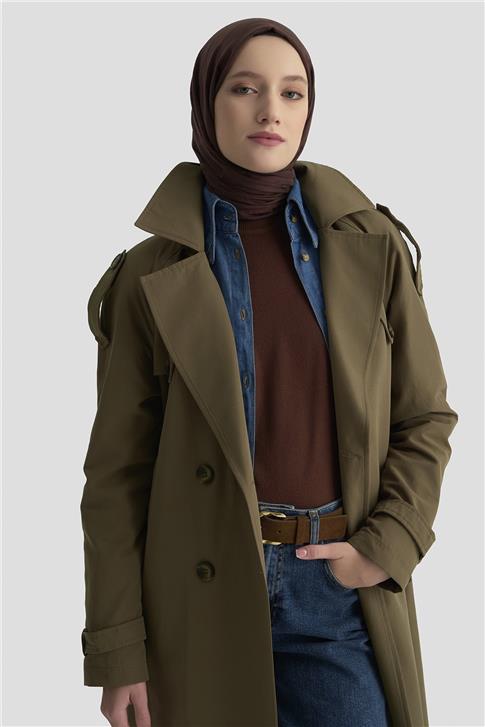 Armine Trençkot 25KT720 Haki