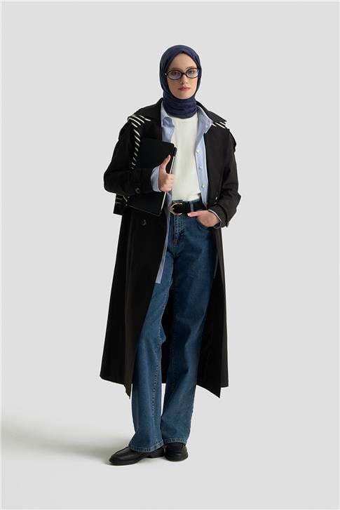 Armine Trençkot 25KT720 Siyah
