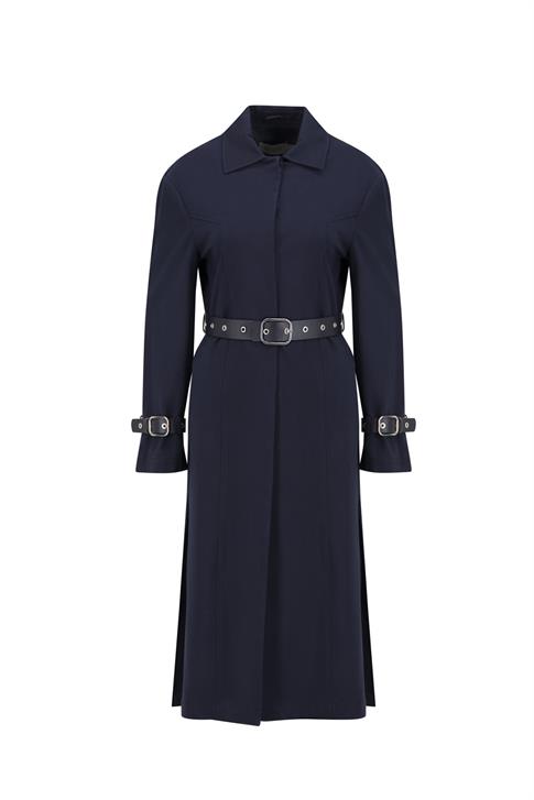 Armine Kemerli Trençkot 25Y7803 Lacivert