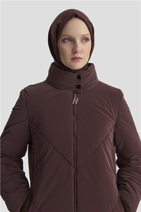 Armine Kapitone Mont 25K7928 Bordo