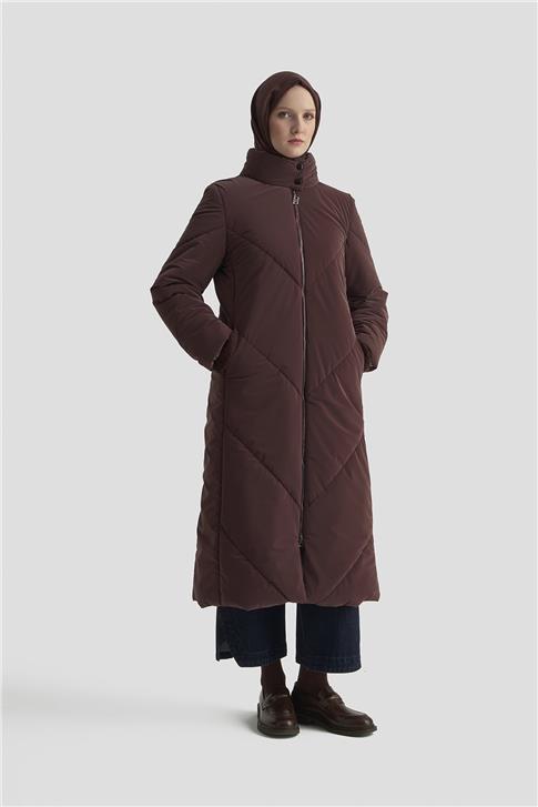 Armine Kapitone Mont 25K7928 Bordo