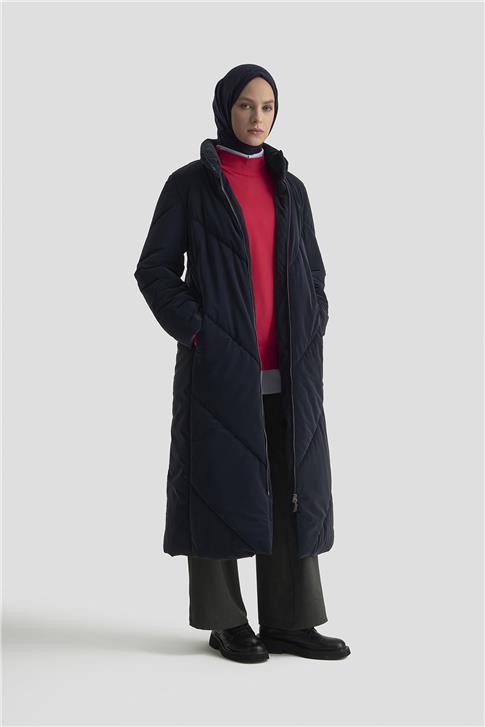 Armine Kapitone Mont 25K7928 Lacivert