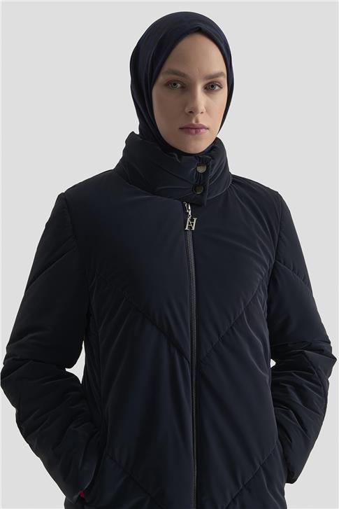 Armine Kapitone Mont 25K7928 Lacivert