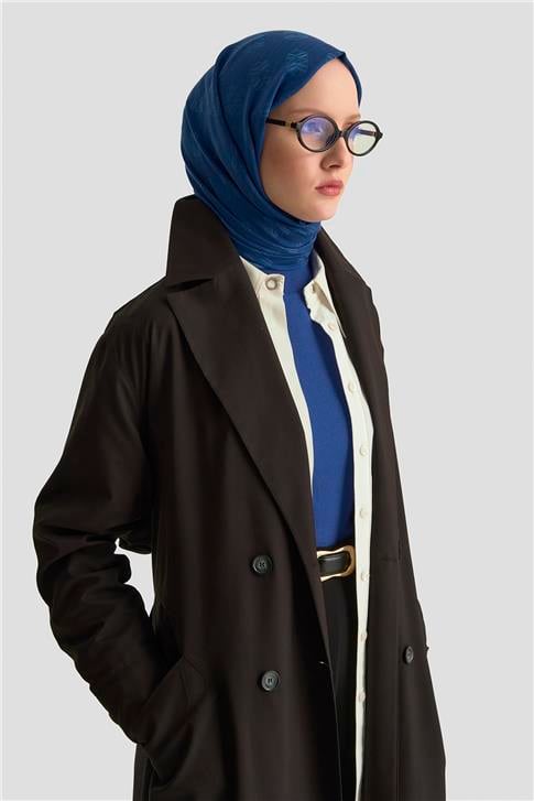 Armine Manşet Detaylı Pardesü 25K8501 Siyah