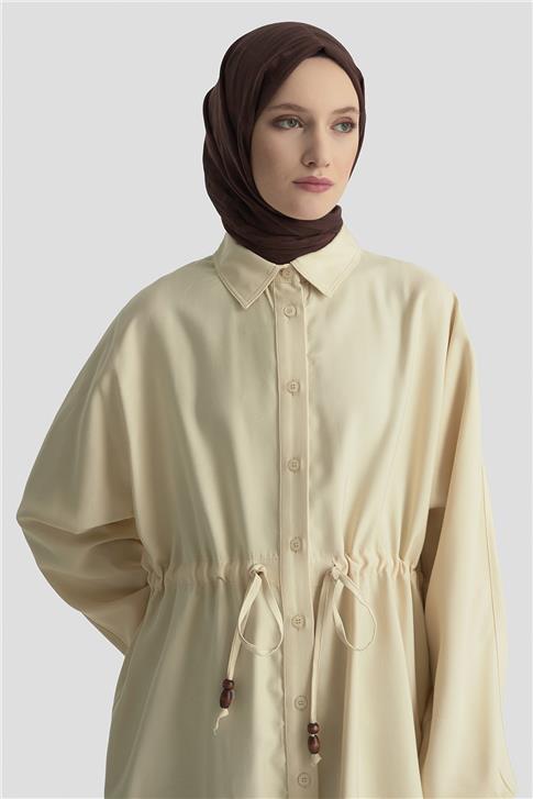 Armine Bağcıklı Safari Tunik 25KD9012 Bej