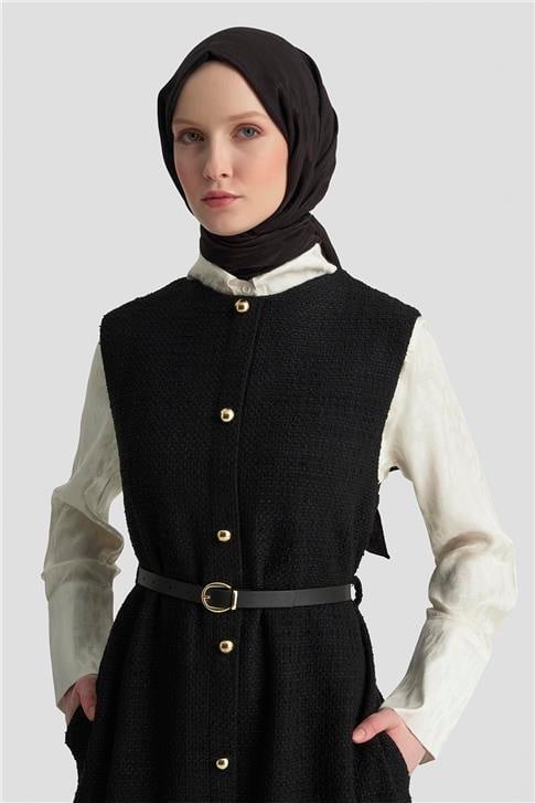 Armine Elbise 25KT904 Siyah