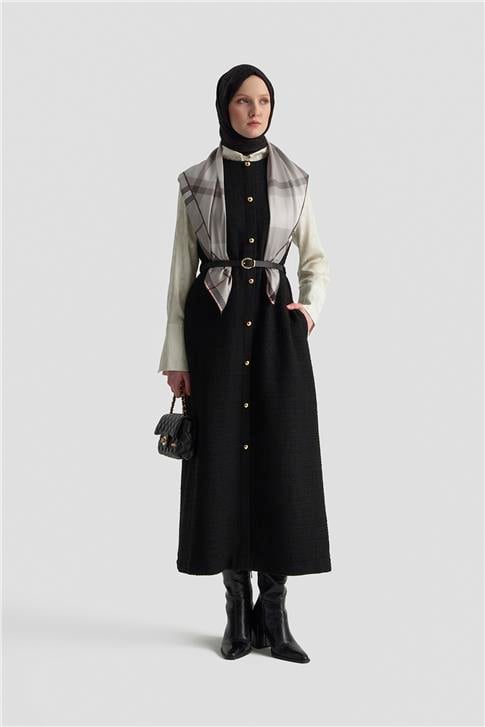 Armine Elbise 25KT904 Siyah
